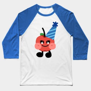 Happy Red Apple Baseball T-Shirt